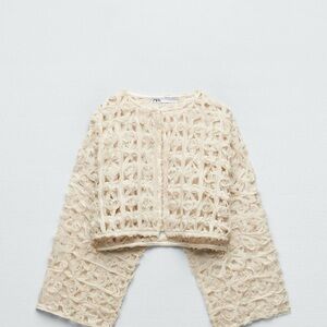 Zara Cream Open-Knit Sweater and Matching dress